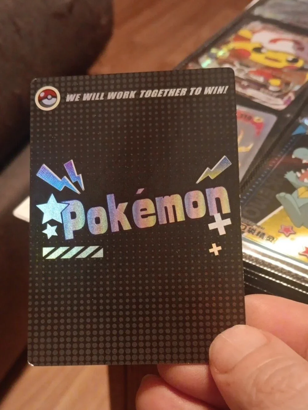Pokemon Red and Yellow Holographic Trading Card